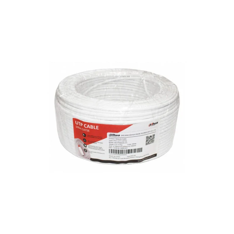 Cable de de RED RJ45 Dahua CAT5 100M 100% Cobre Blanco