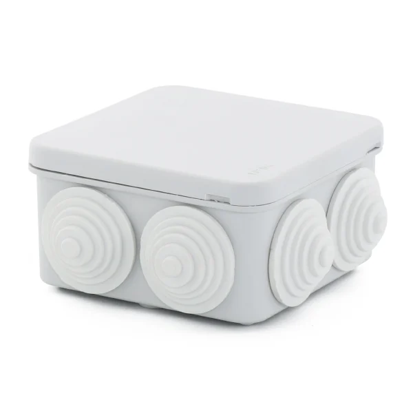 Caja Estanca IP55 de Superficie con 7 Conos 85x85x45 mm
