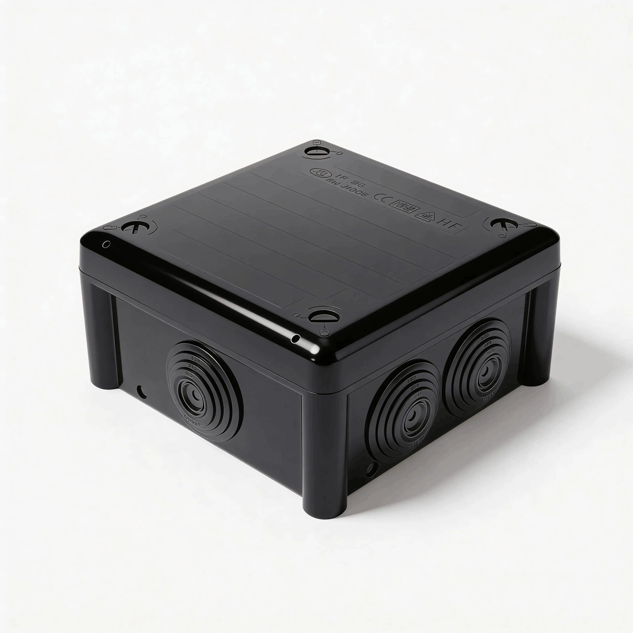 Caja Estanca Negra IP66 de Superficie 102x102x56 mm