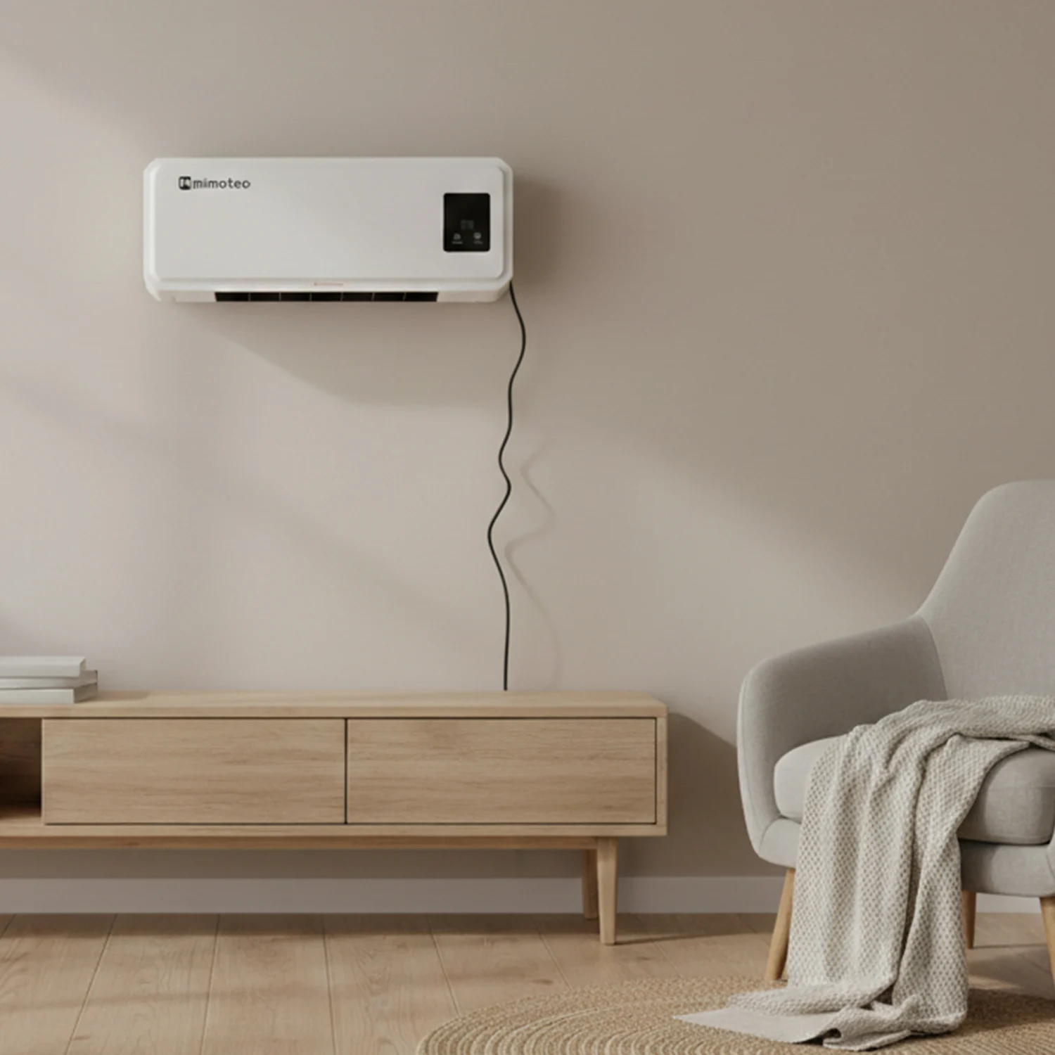 Calefactor Split Électrico de Pared Muro 2000W IPX2