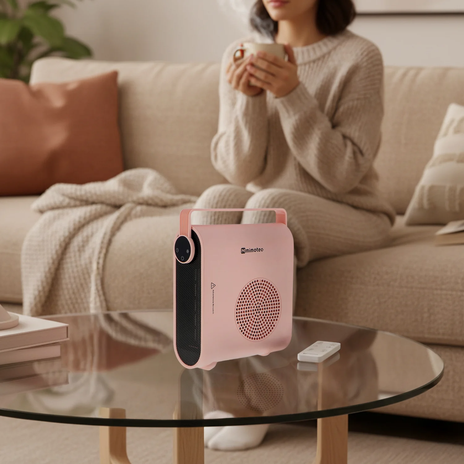Calefactor Cerámico  Pink Hearth 2000W IPX0