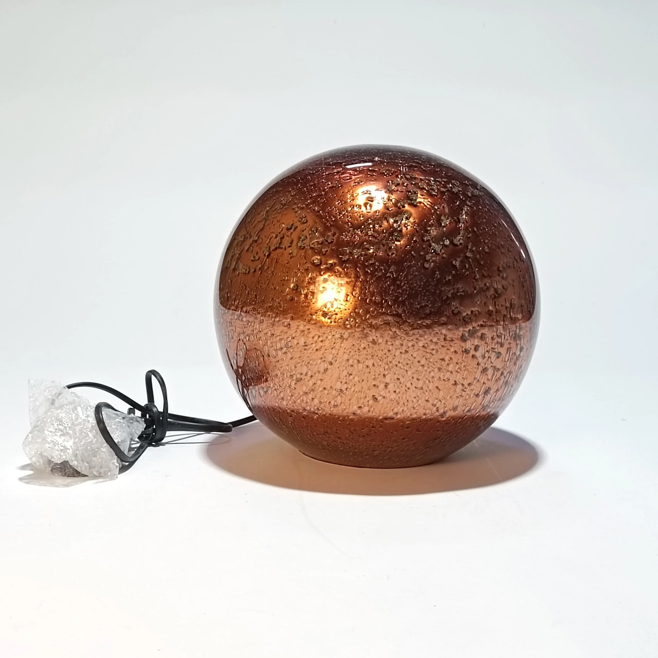 Lámpara de Mesa Cobre Esfera 25cm