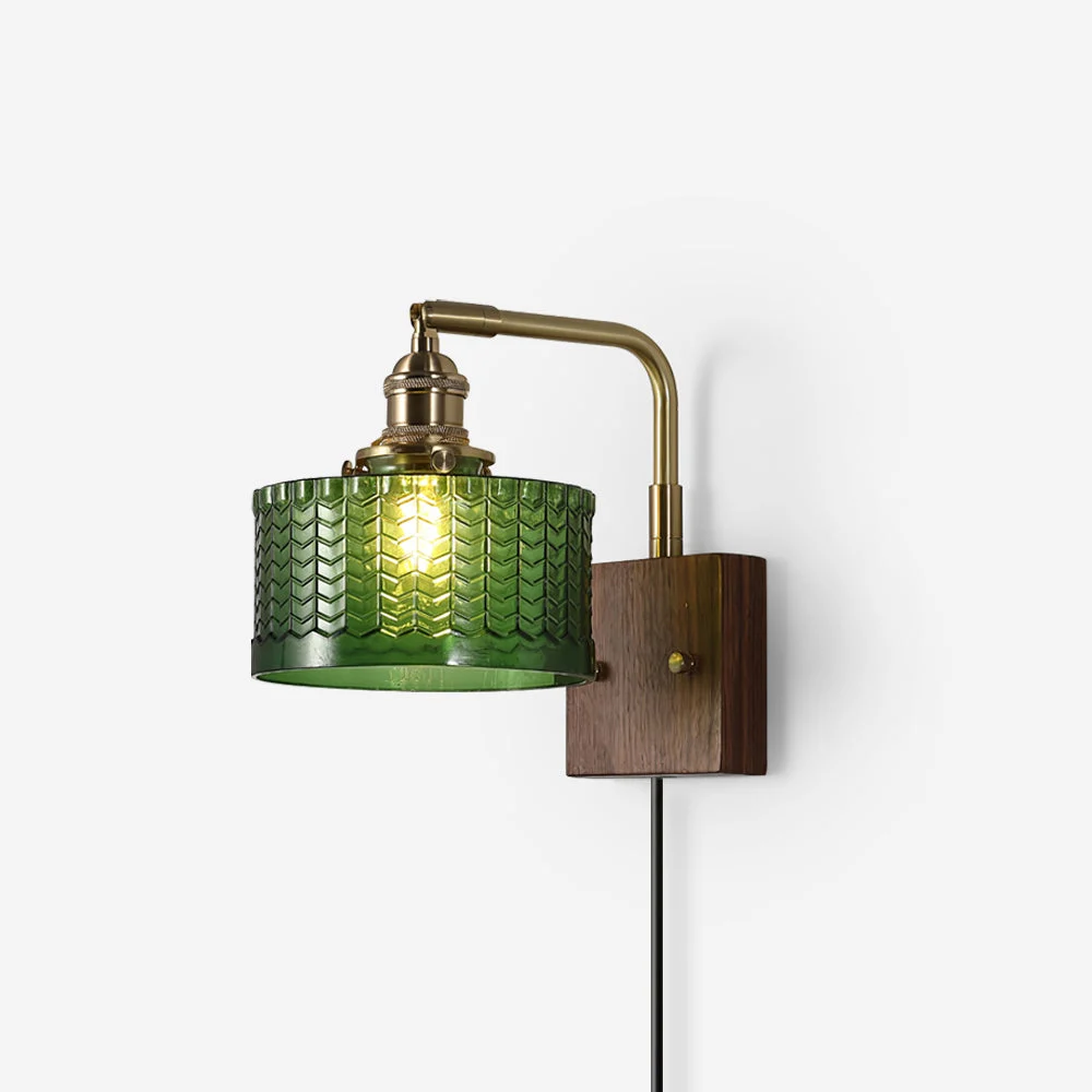 Valentina Lámpara de Pared Emerald Glow con Enchufe