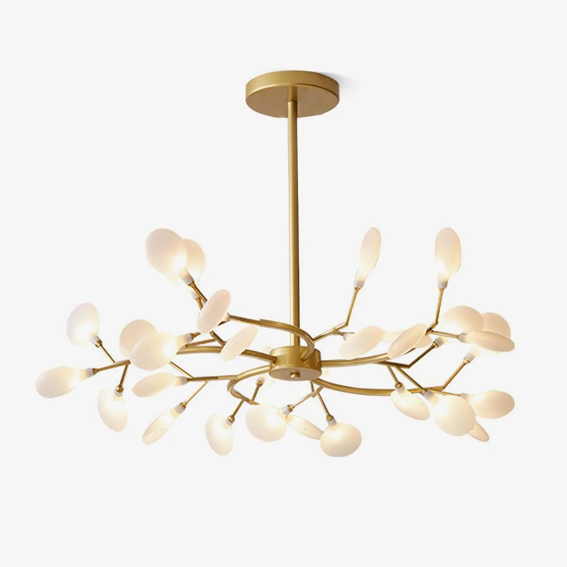 Ulian - Chandelier de Diseño Moderno con Forma de Satélite y Efecto Luciérnaga – Varios Tamaños Disponibles
