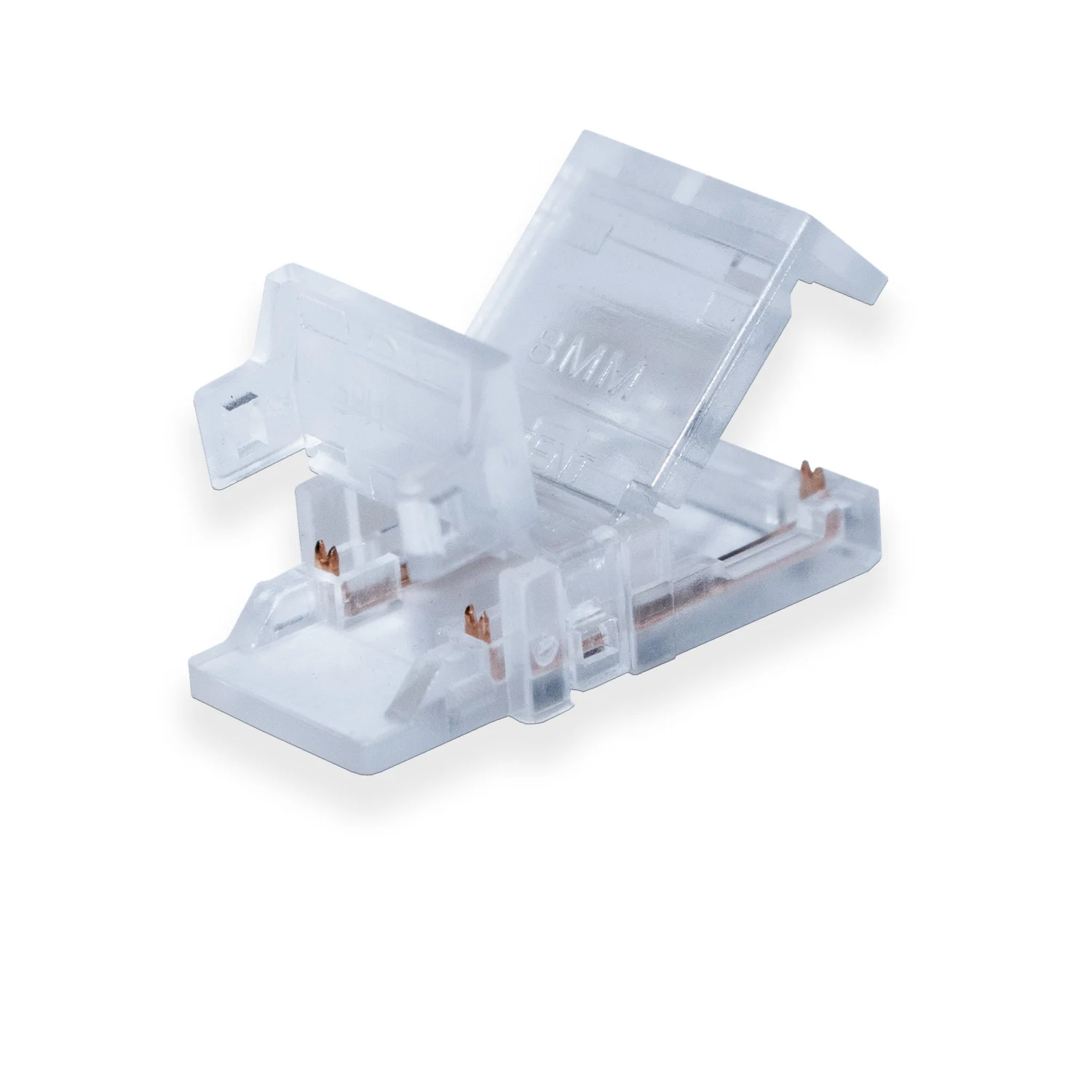 Conector para Cable y Tira LED  8mm 12V/24V 2 Pin – Pack 20 IP20