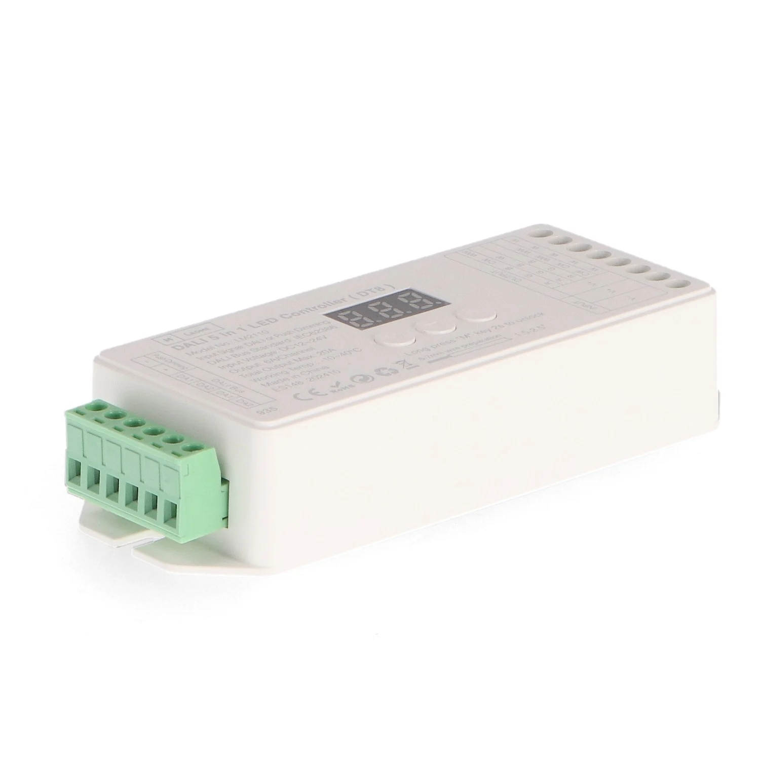 Controlador Regulador LED DALI 5 en 1 DT8 Monocolor/CCT/RGB/RGBW/RGB+CCT