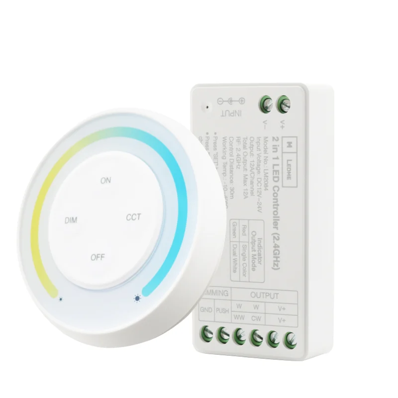 Controlador Regulador Compatible con Puerto de Enlace WIFI Táctil Monocolor+CCT 12/24V