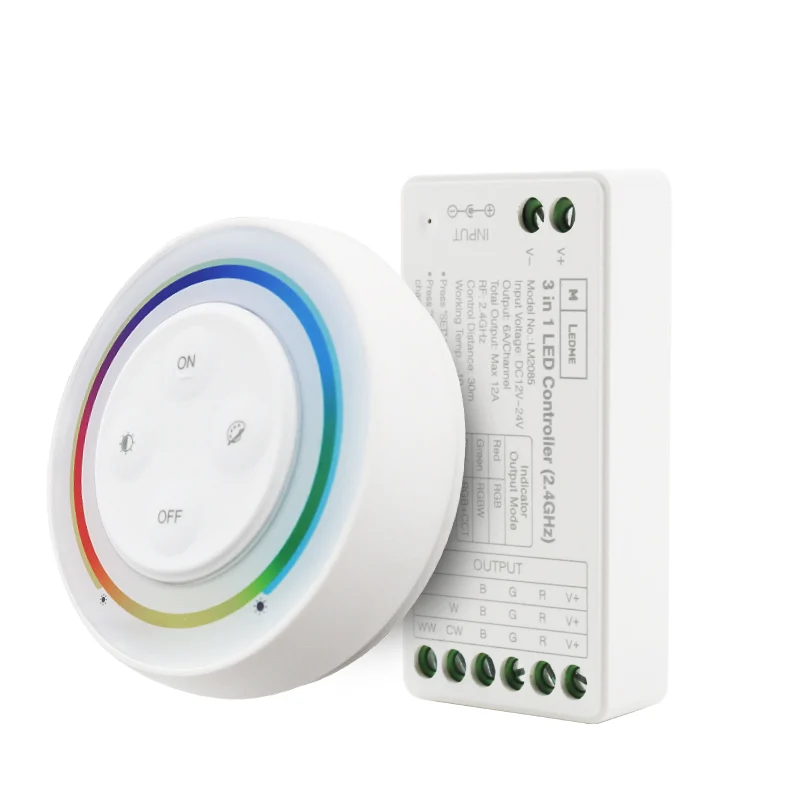 Controlador Regulador Compatible con Puerto de Enlace WIFI Táctil RGB+CCT 12/24V