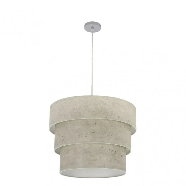 Lámpara Colgante Cromo/Cemento Gris Cromo Cemento Gris  3xE27