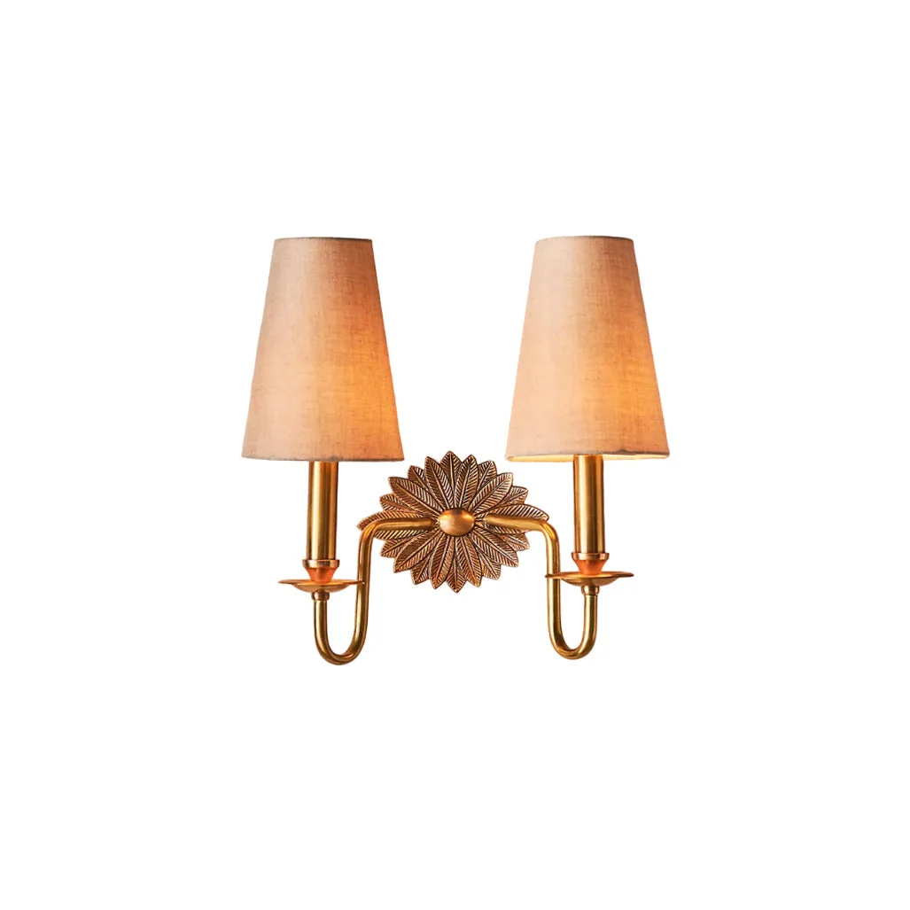 Silva Lámpara de Pared con Placa Posterior Floral