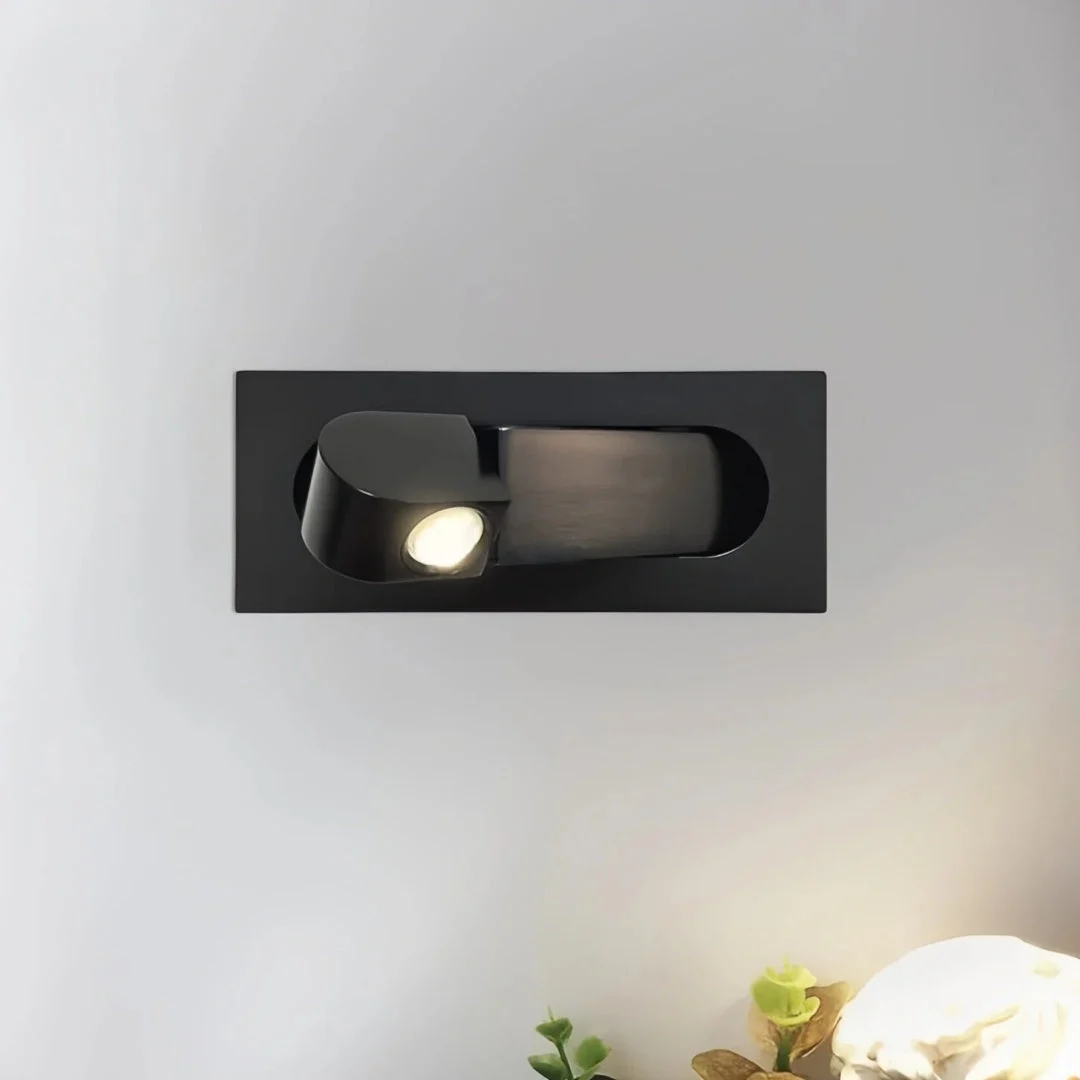 Aplique de lectura LED giratorio metálico para dormitorio