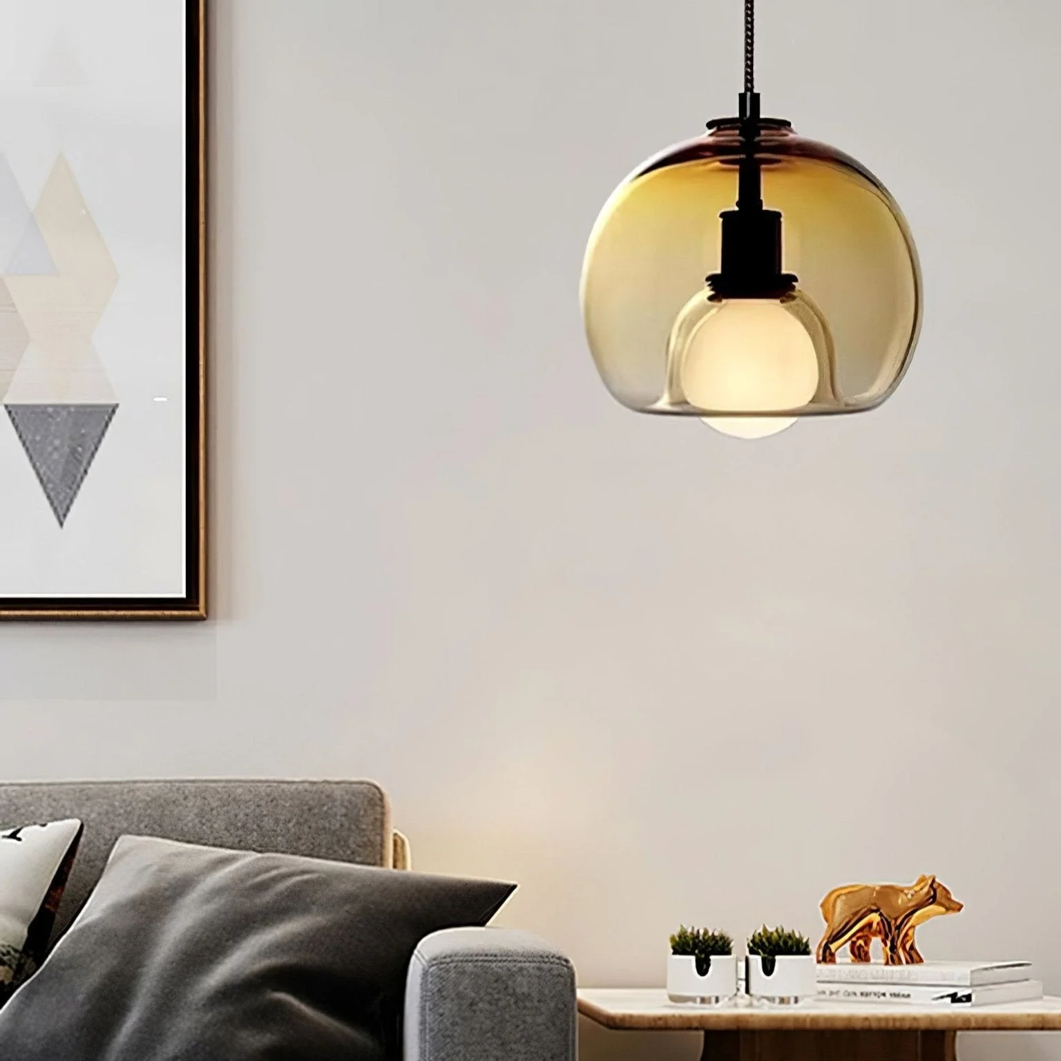 EternaLuz - Lámpara Colgante Moderna y Elegante con Vidrio