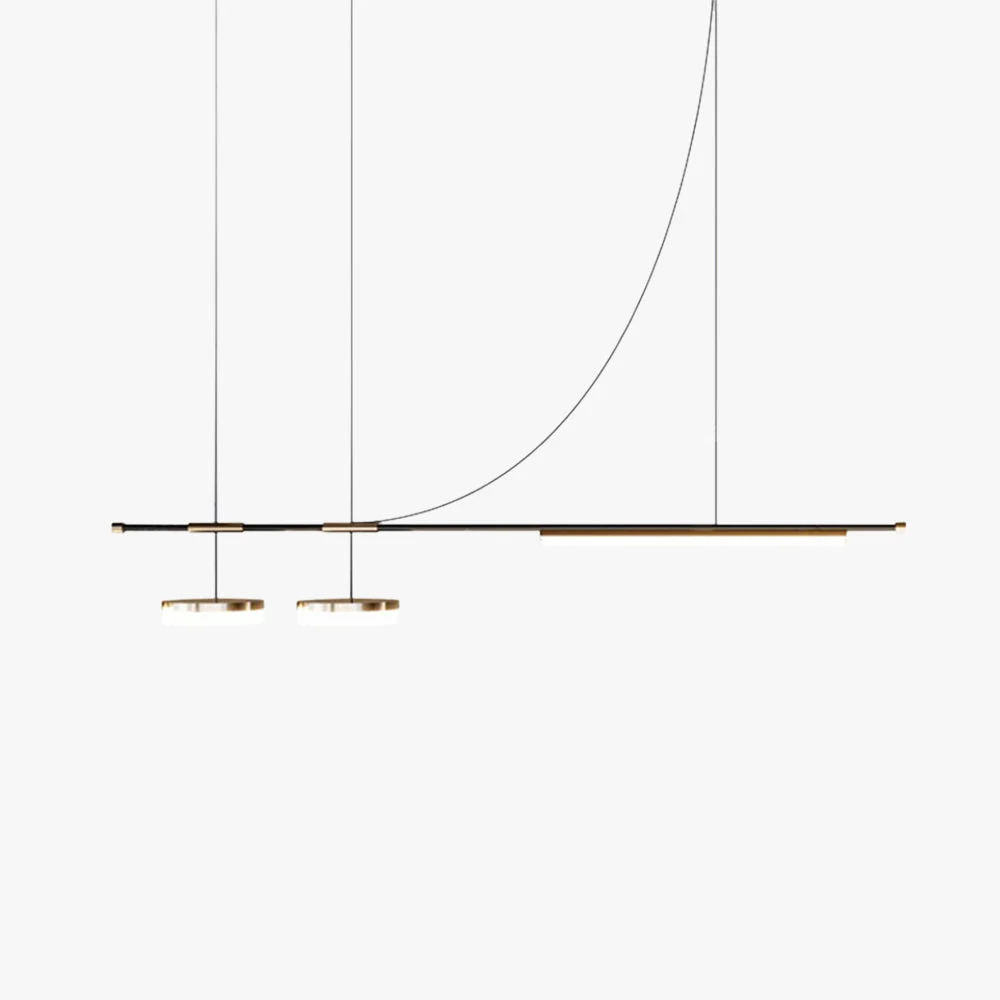 Arisha Moderno Minimalista LED Lámpara Colgante Negro Metal Comedor