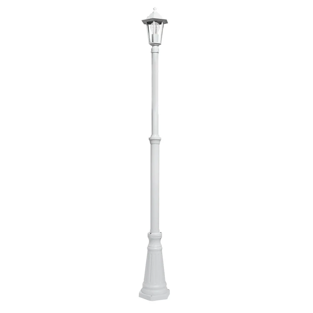 Farola Exterior Aluminio 1XE27 Blanco IP44 Regulable en Altura