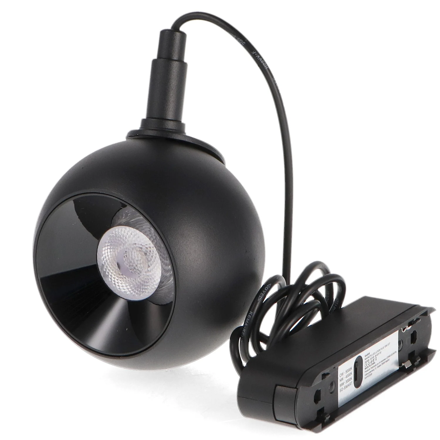 Foco LED Lution Plus Serie Slim 12W para Carril Magnético Negro 42V