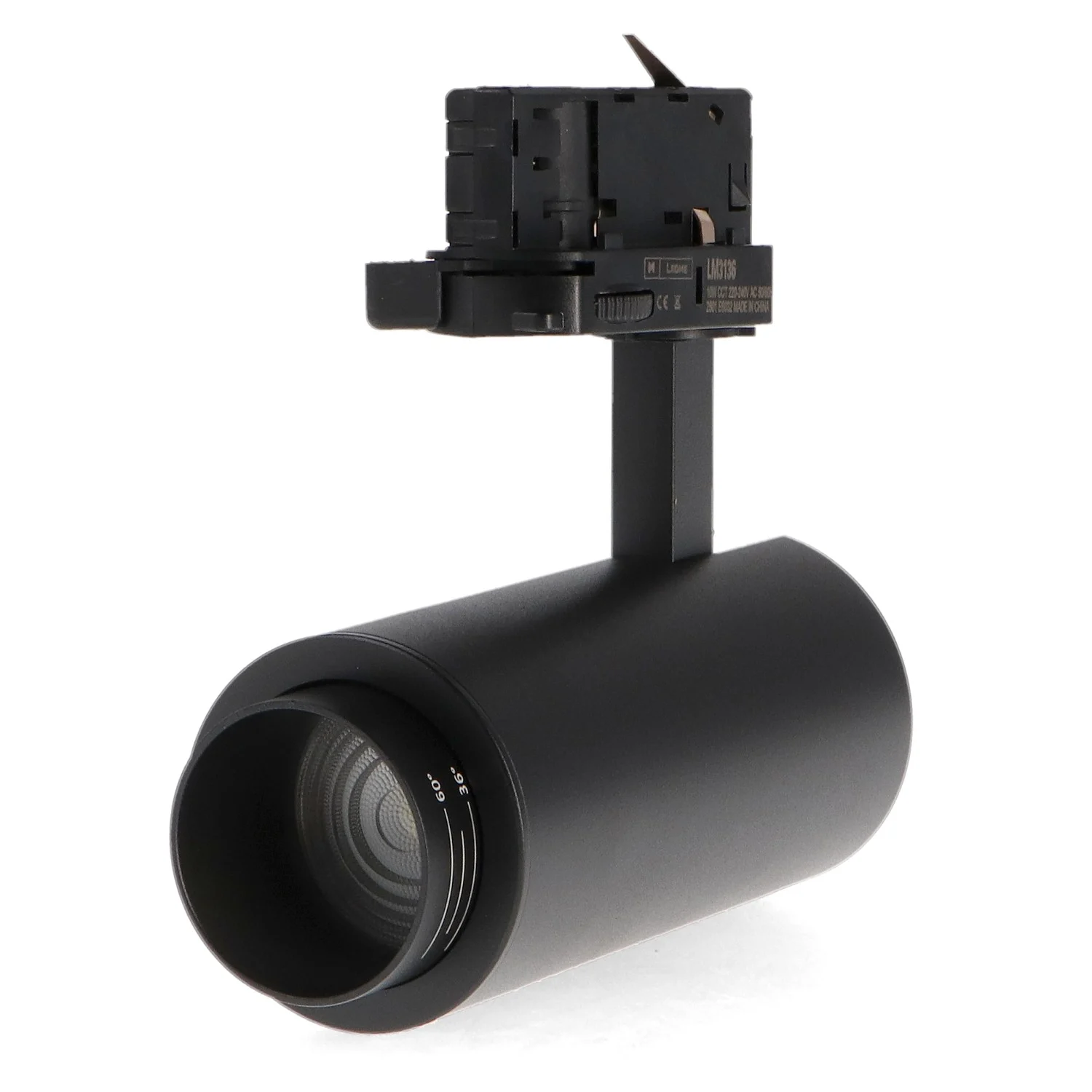 Foco LED para Carril Black Bari 10W Óptica Regulable Trifásico CCT IP20
