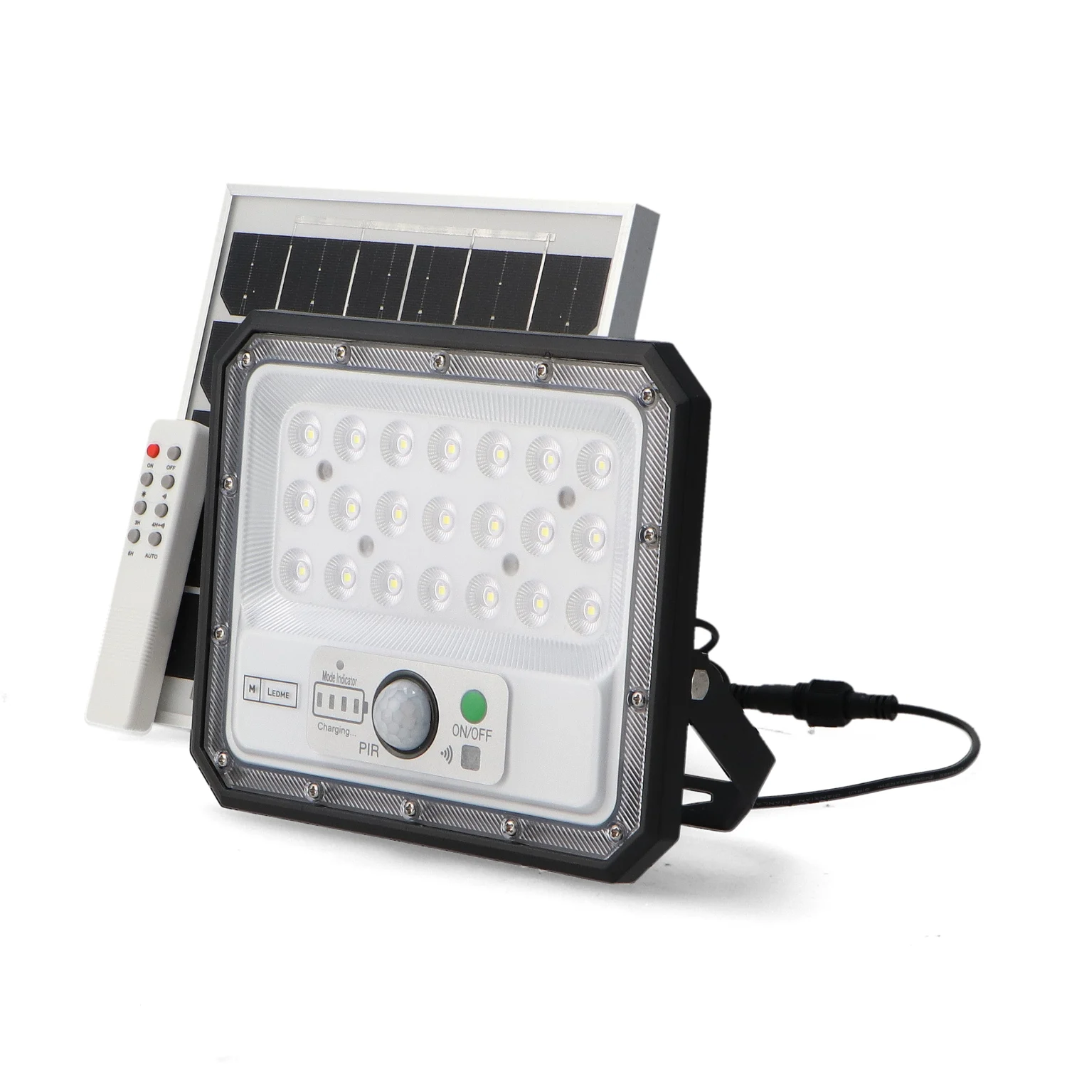 Foco Proyector LED Solar 50W IP65 con Sensor Crepuscular / Movimiento con Control Remoto