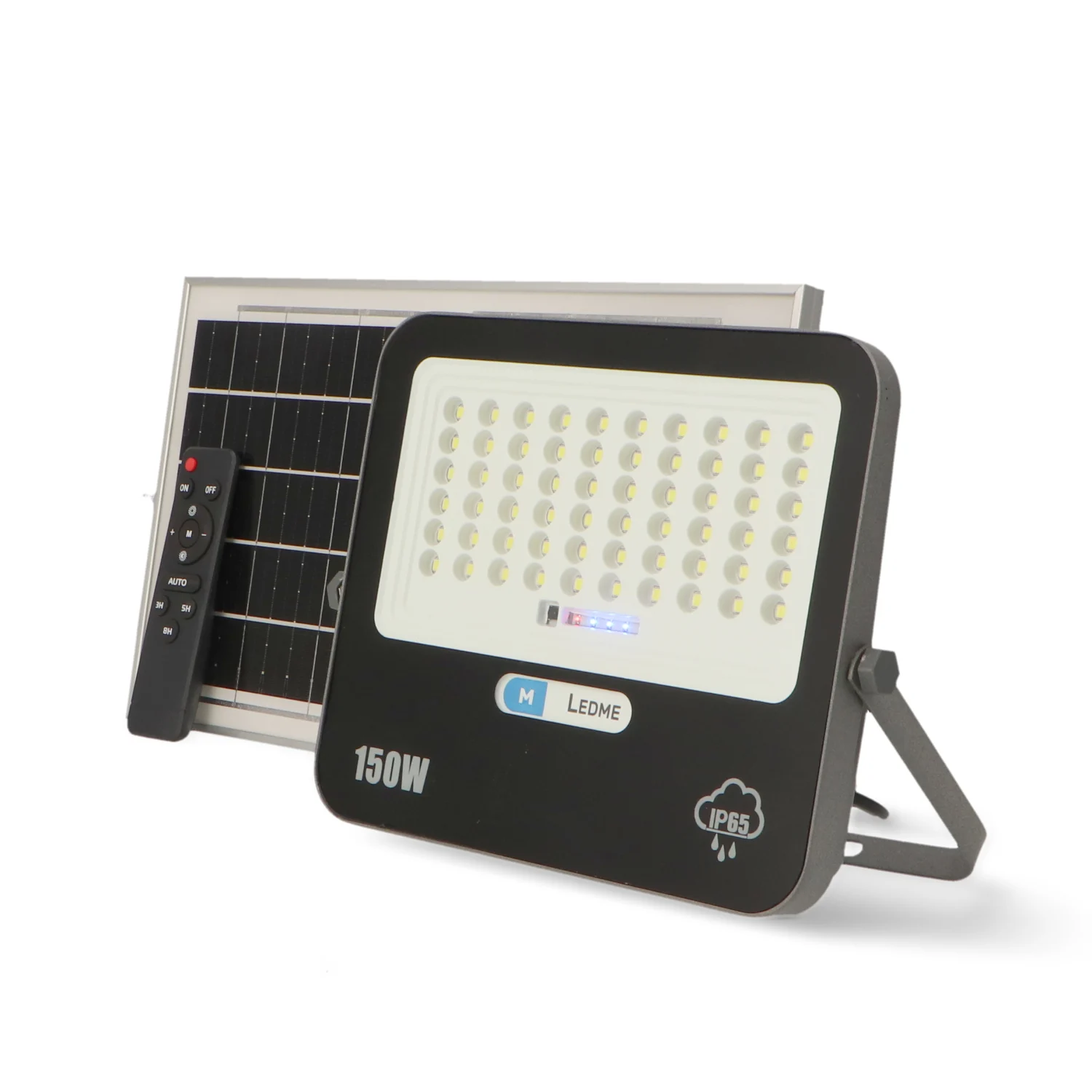 Foco Proyector LED Solar 150W IP65 con Sensor Crepuscular y Control Remoto