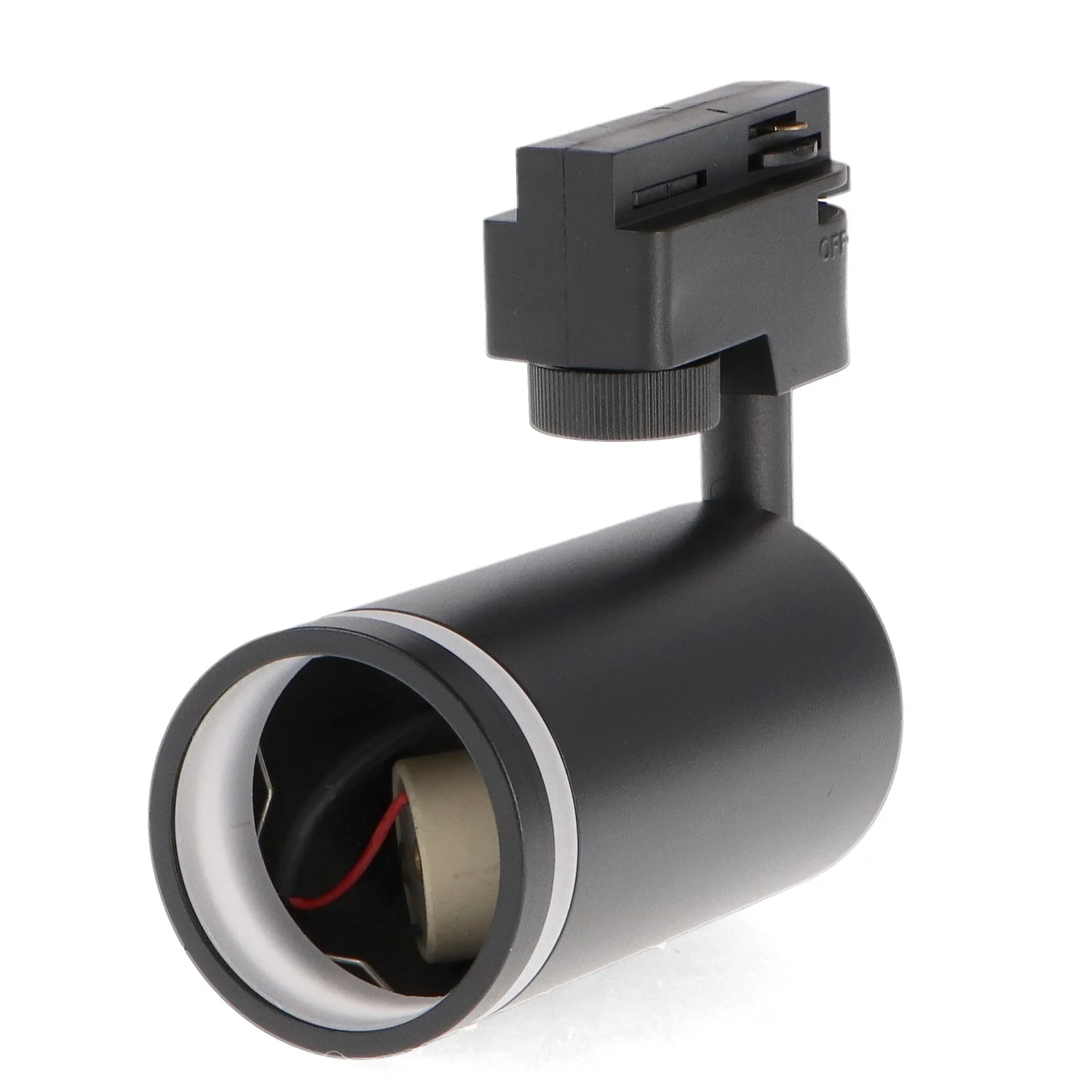 Foco Portalámparas GU10 para Carril Black Circle Monofásico  IP20