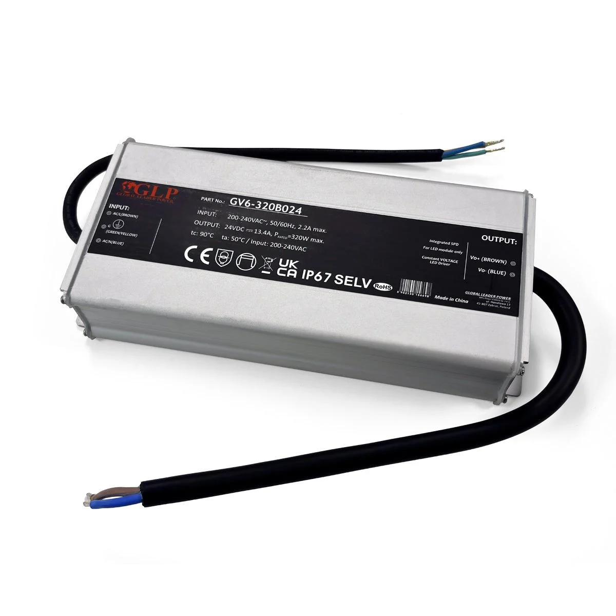 Fuente de alimentación estanca 24V DC - 320W - IP67 - GV6
