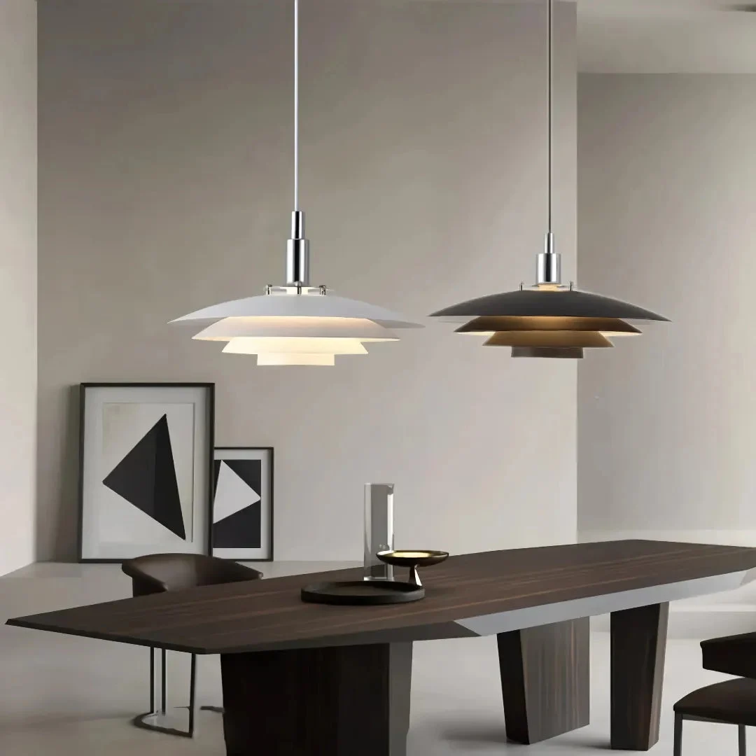 Lámpara colgante moderna de metal regulable en altura LED para comedor