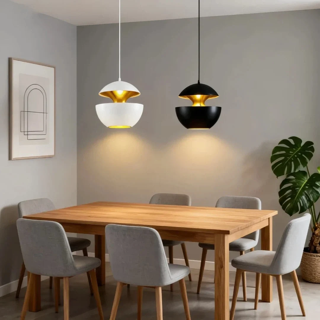 Lámpara colgante moderna diseño manzana para comedor con altura regulable