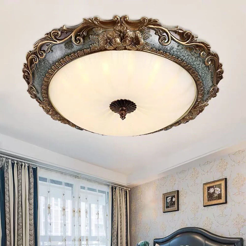 Nureya - Iluminación de Techo Moderna de Resina - Lámpara Flush Mount con Diseño Contemporáneo