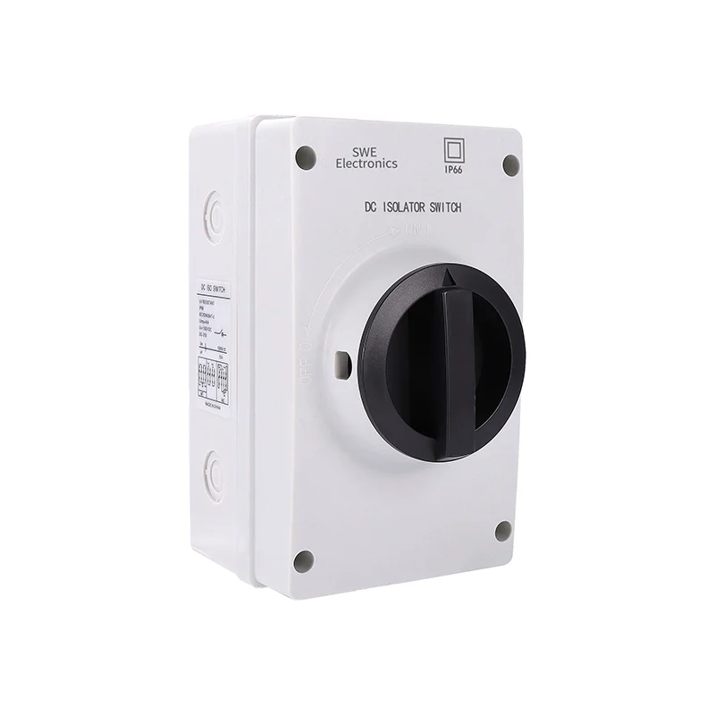 Interruptor Aislador de DC PV Solar IP66 1500VDC 63A Desconexión de Aislamiento