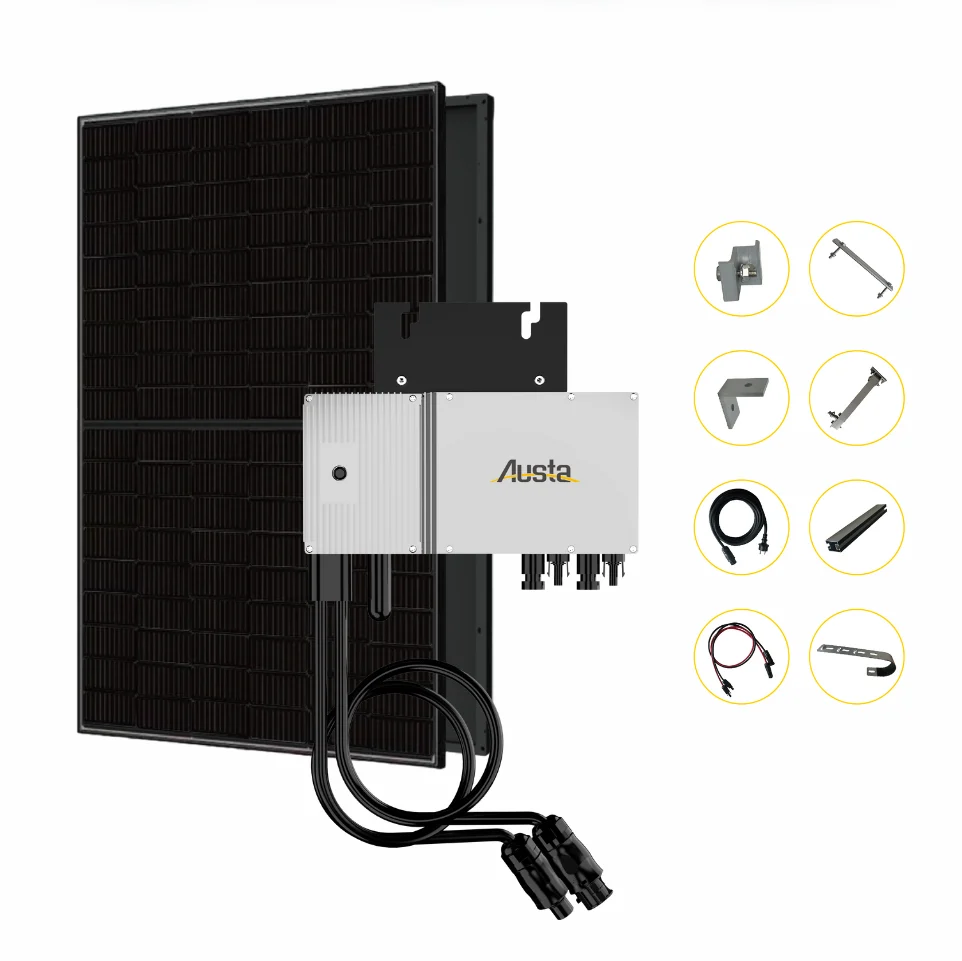 Kit Solar Balcony 600W (Microinversor  + 2 Paneles + Estructuras + Accesorios)