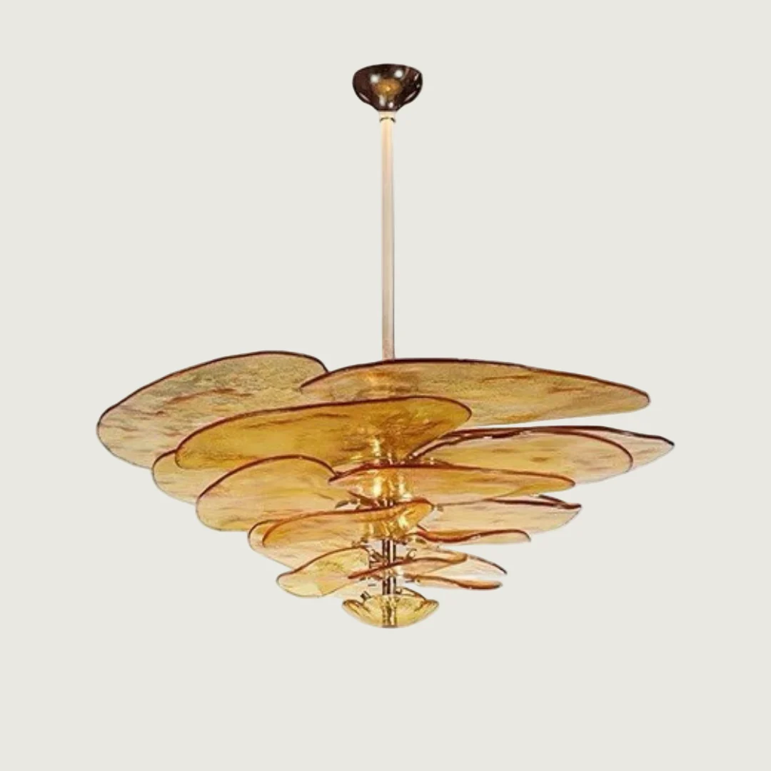Kyren - Lámpara de Araña Techo Cristal – Elegante Araña de Vidrio para Iluminación Interior