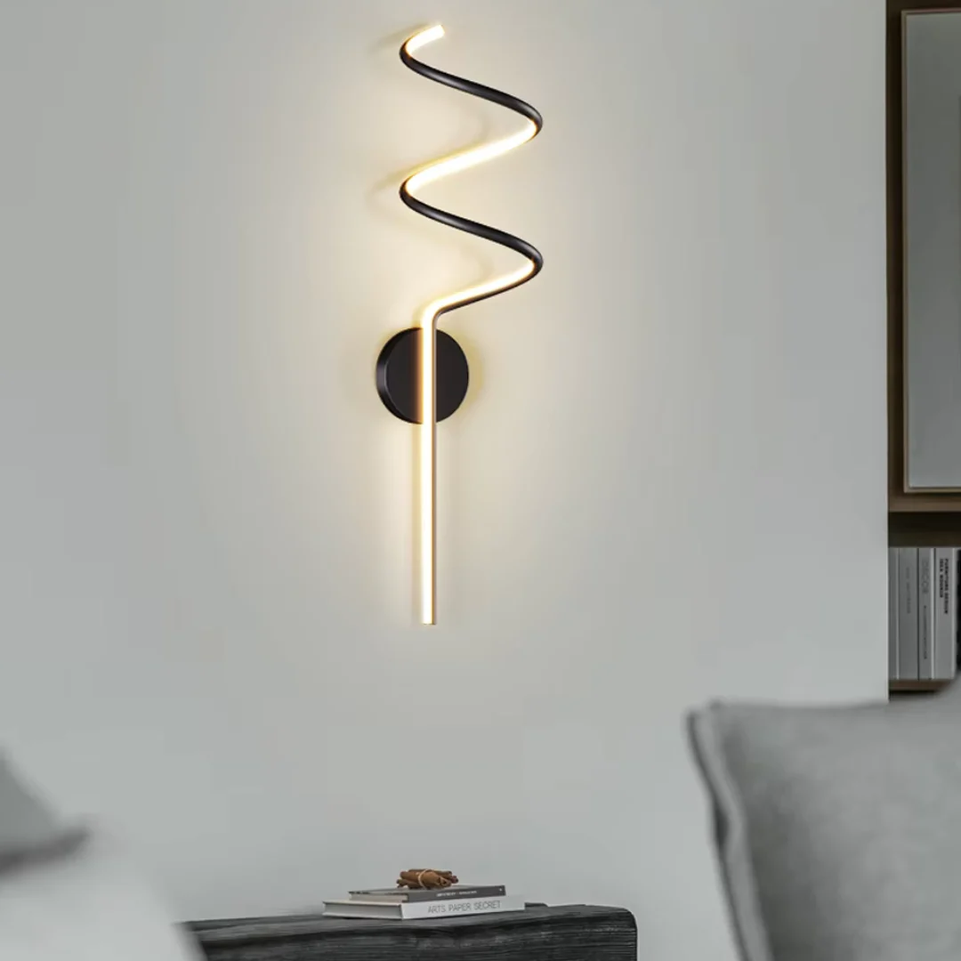Vortix: Aplique de Pared Moderno LED con Diseño Espiral