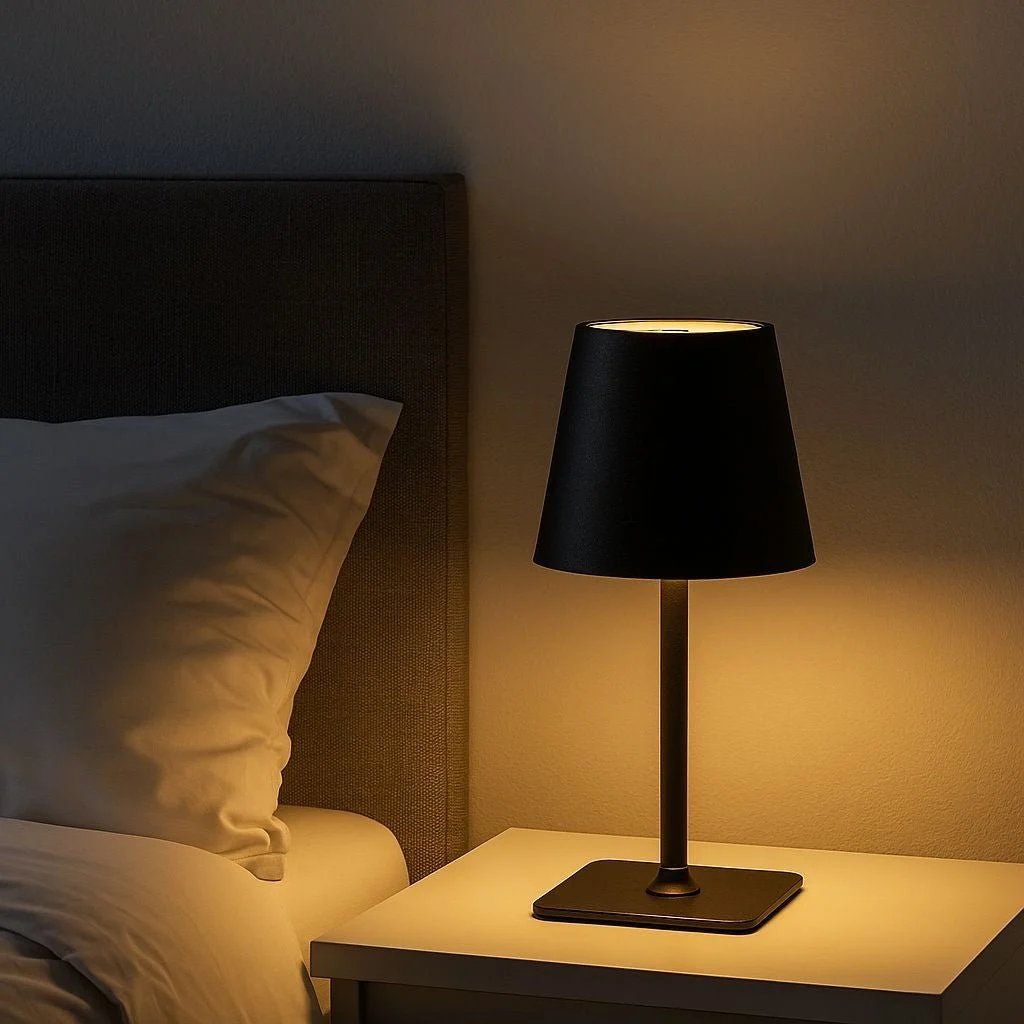 Lámpara de mesa LED CCT portátil - Táctil - Ø100 mm