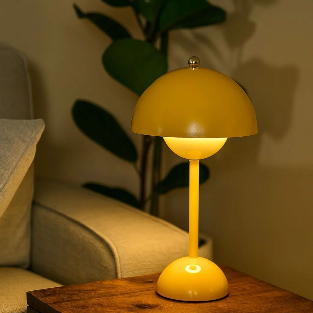 Lámpara de mesa LED CCT portátil - Táctil - Ø160 mm