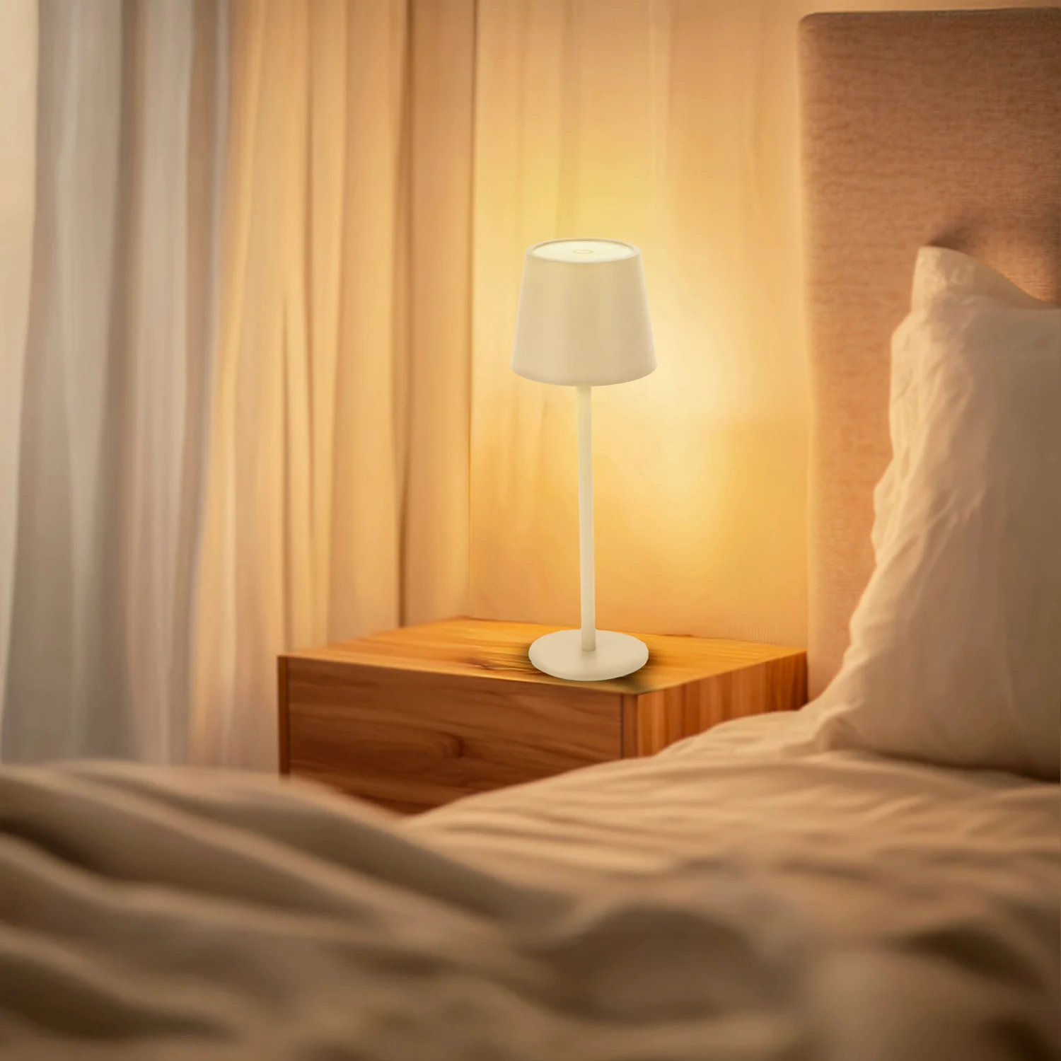 Lampara LED de Sobremesa Beige Serena IP20