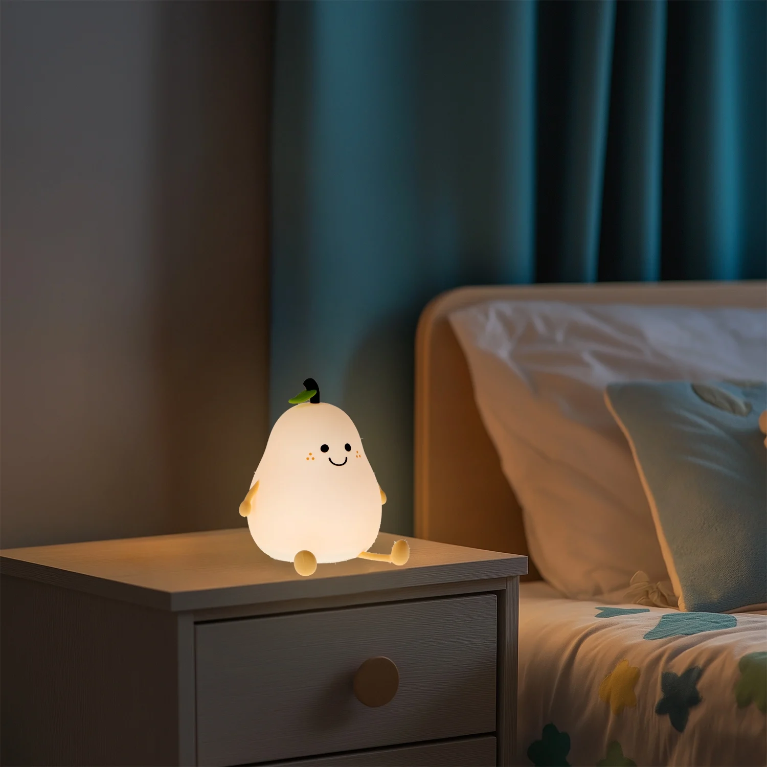 Luz Quitamiedos Táctil Infantil LED 1W Pear Inalámbrico + Cargador USB