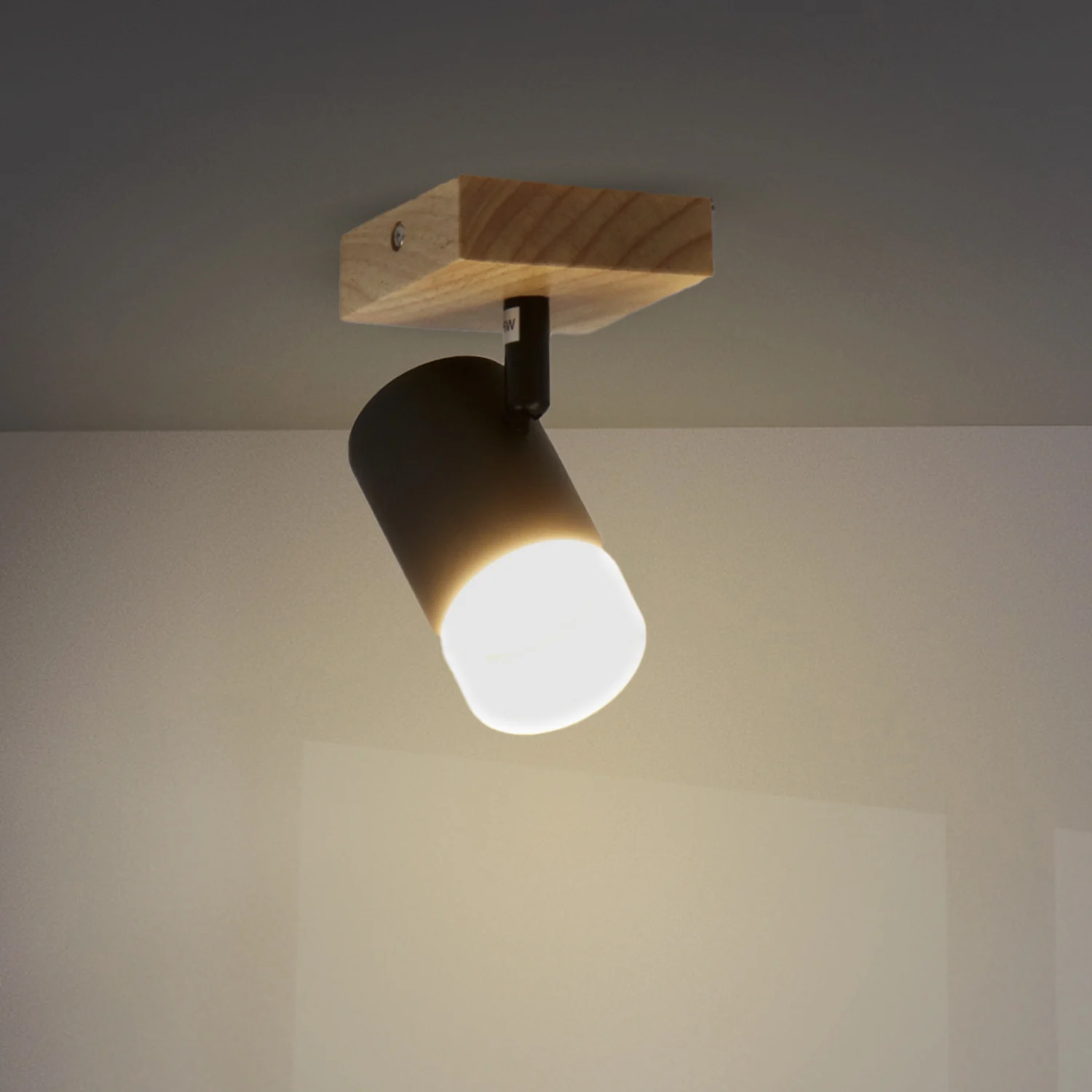 Lámpara de Techo Serie Black Wood 1 Focos GU10 IP20