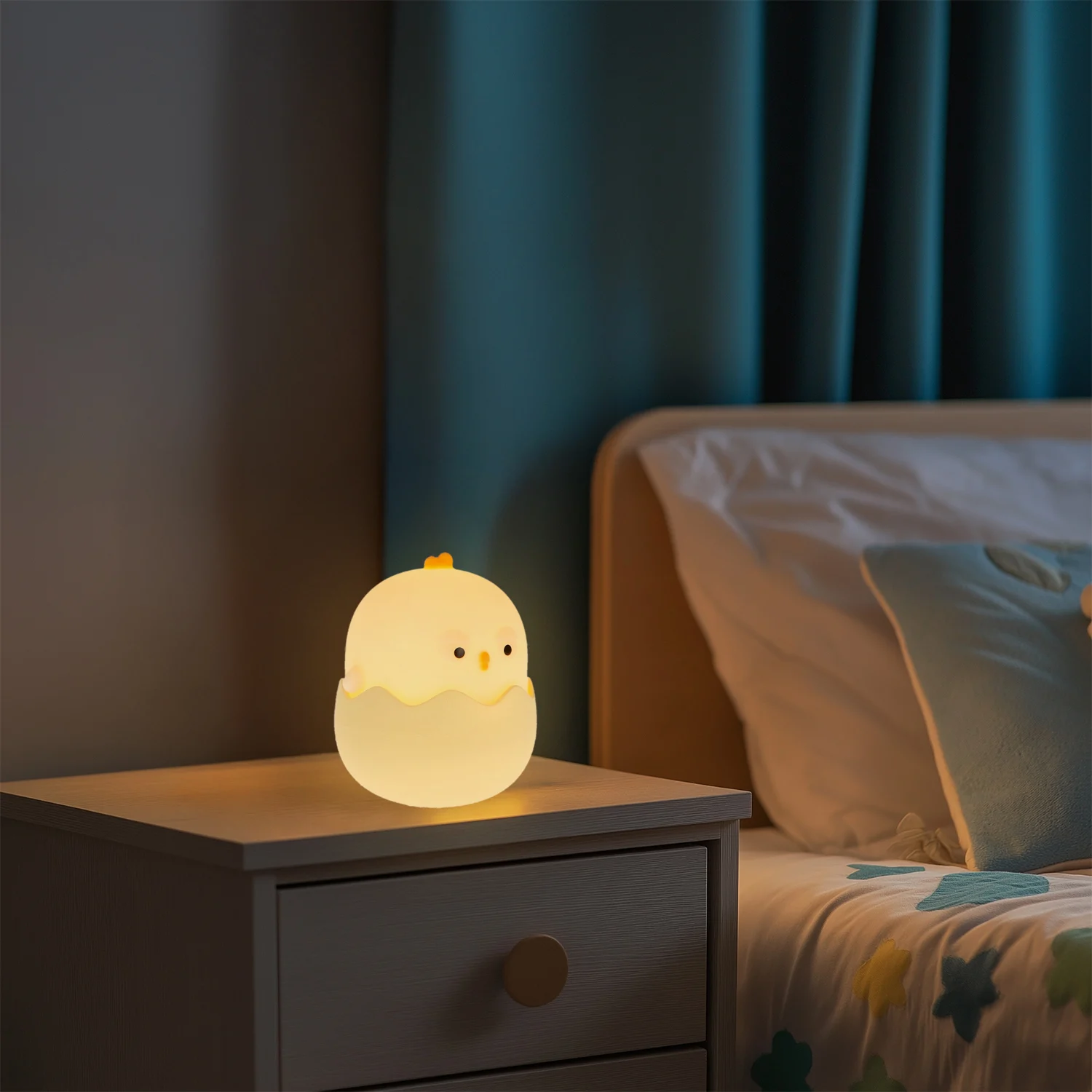 Luz Quitamiedos Táctil Infantil LED 3W Egg RGB Inalámbrico + Cargador USB