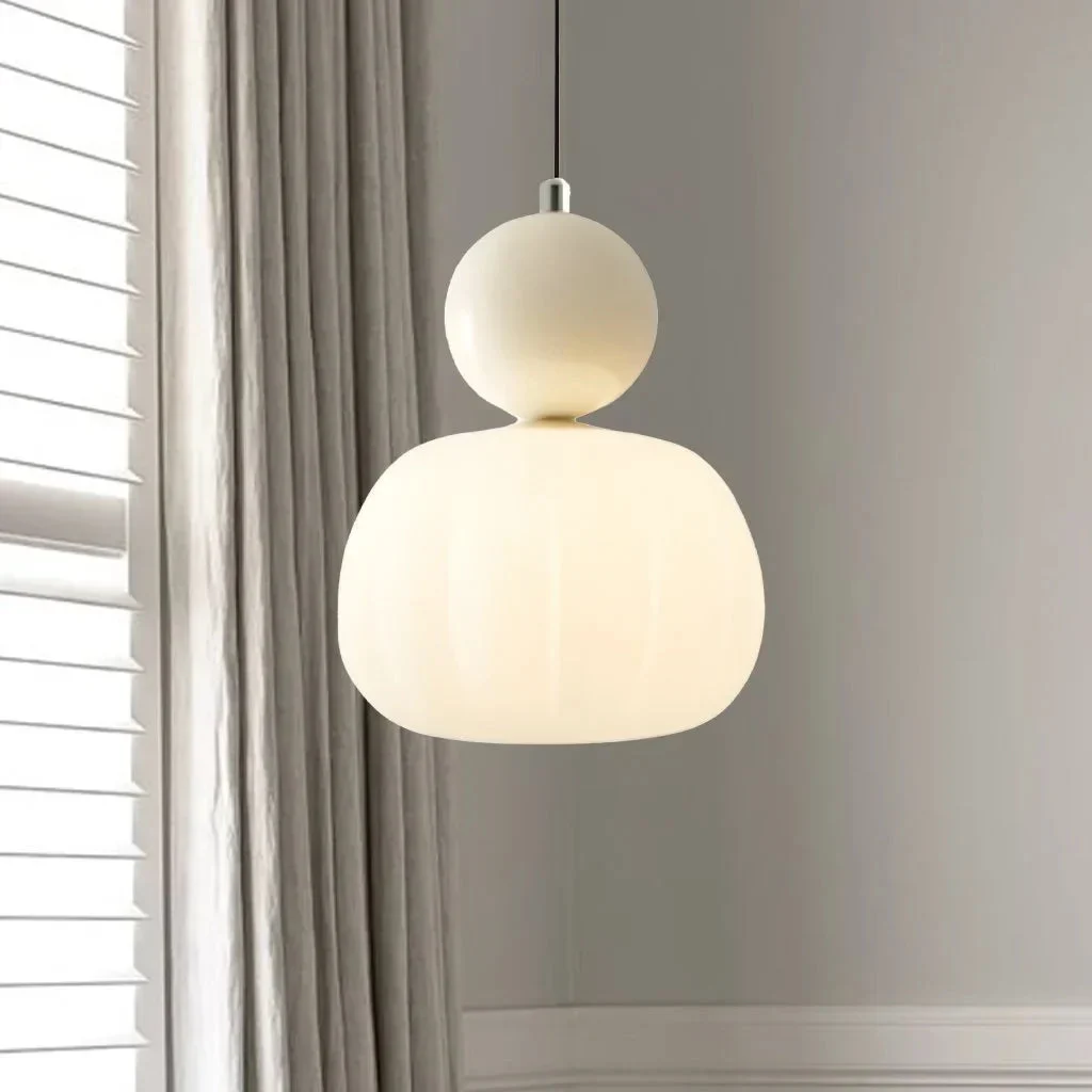 Lunia - Lámpara Colgante Art Deco Crema para Techo Interior – Lámparas de Techo Elegantes y Sofisticadas