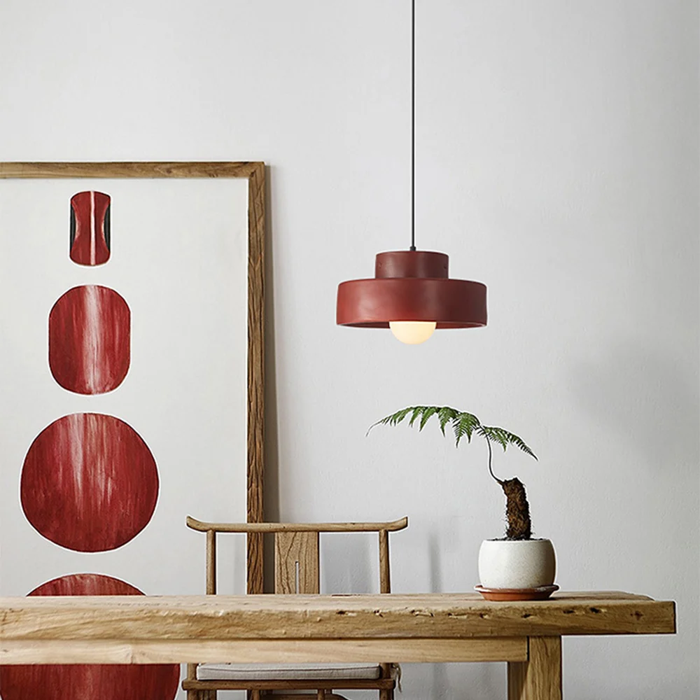 Liora - Lámpara Colgante Geométrica Nórdica de Metal y Resina – Diseño Elegante para Cocina y Comedor