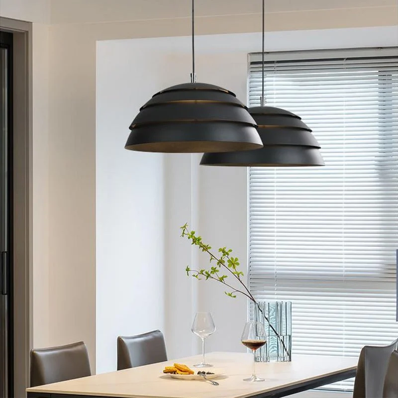 Alya - Lámpara Colgante LED de Diseño Nórdico - Cúpula de Hierro y Aluminio Ideal para Cocinas y Restaurantes - 5W 39cm