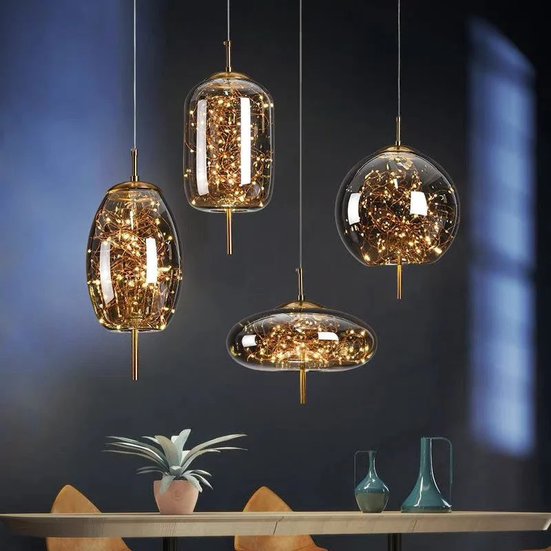 Arvía - Lámpara Colgante LED de Lujo Nórdica – Diseño Moderno en Cristal