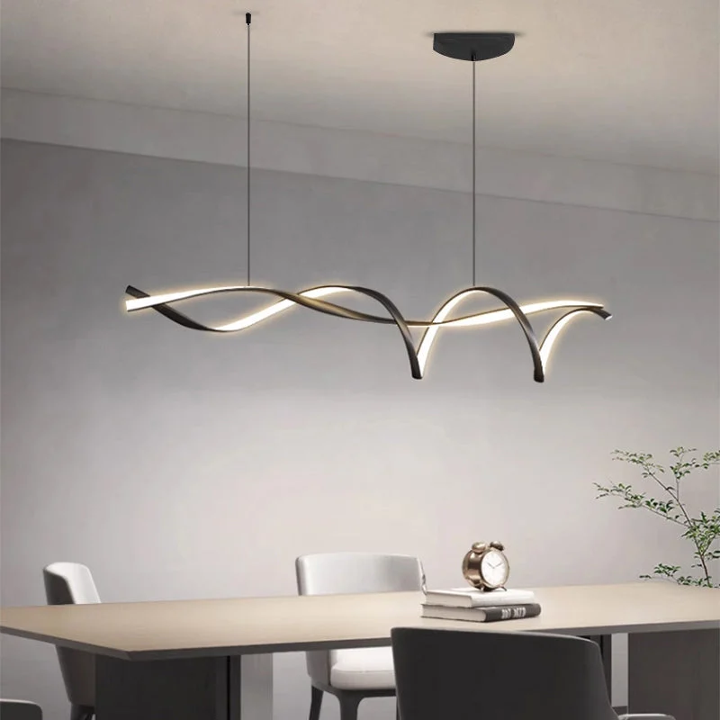 Arma - Lámpara Colgante Moderna LED Negra de Aluminio – Diseño Minimalista y Eficiente