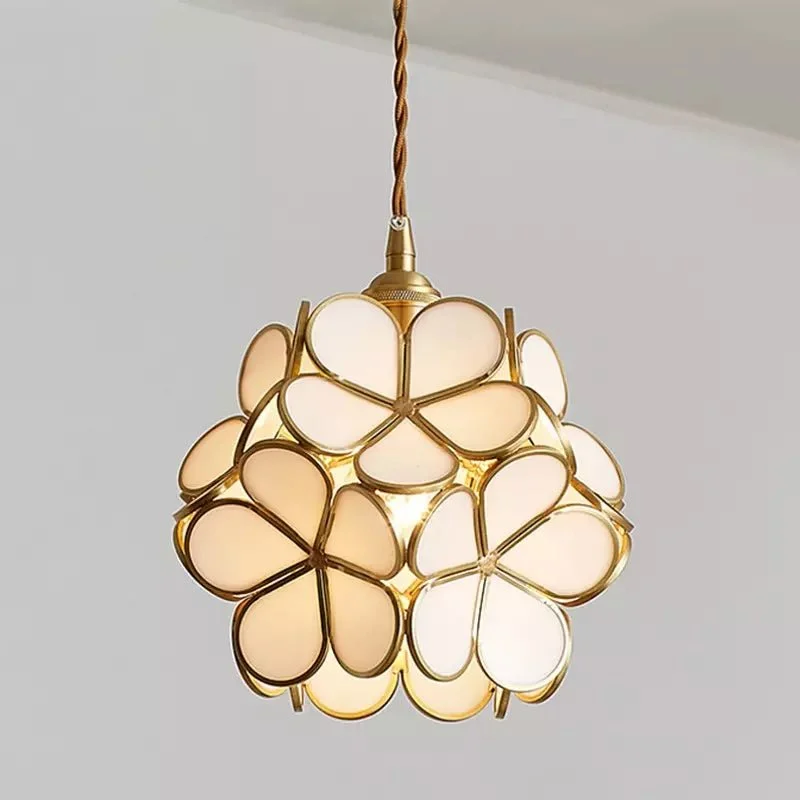 Lida - Lámpara Colgante Moderna en Forma de Flor de Acrílico y Metal – Lámpara de Techo para Iluminación Acogedora