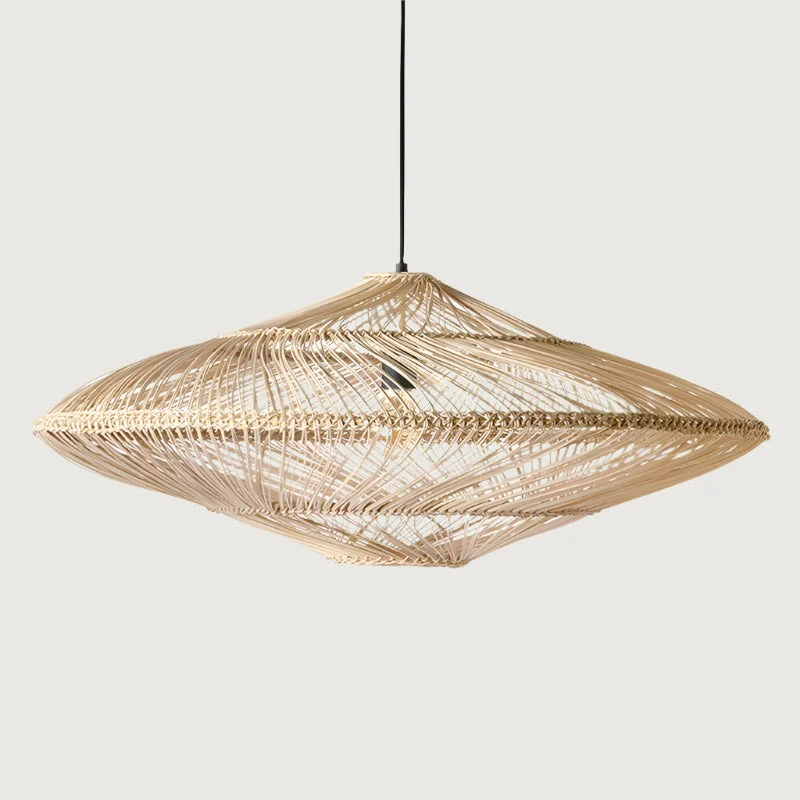 Niya - Lámpara Colgante Vintage de Ratán para Techo – Diseño Acogedor en Tres Tamaños Ideal para Decoración Natural