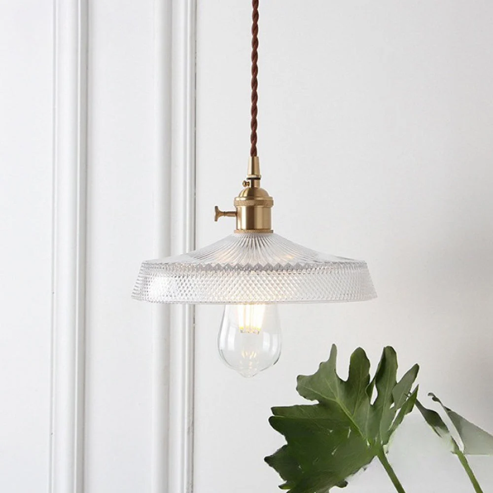Vaza - Lámpara Colgante Vintage de Vidrio para Techo – Luz Suave y Difusa Ideal para Dormitorio
