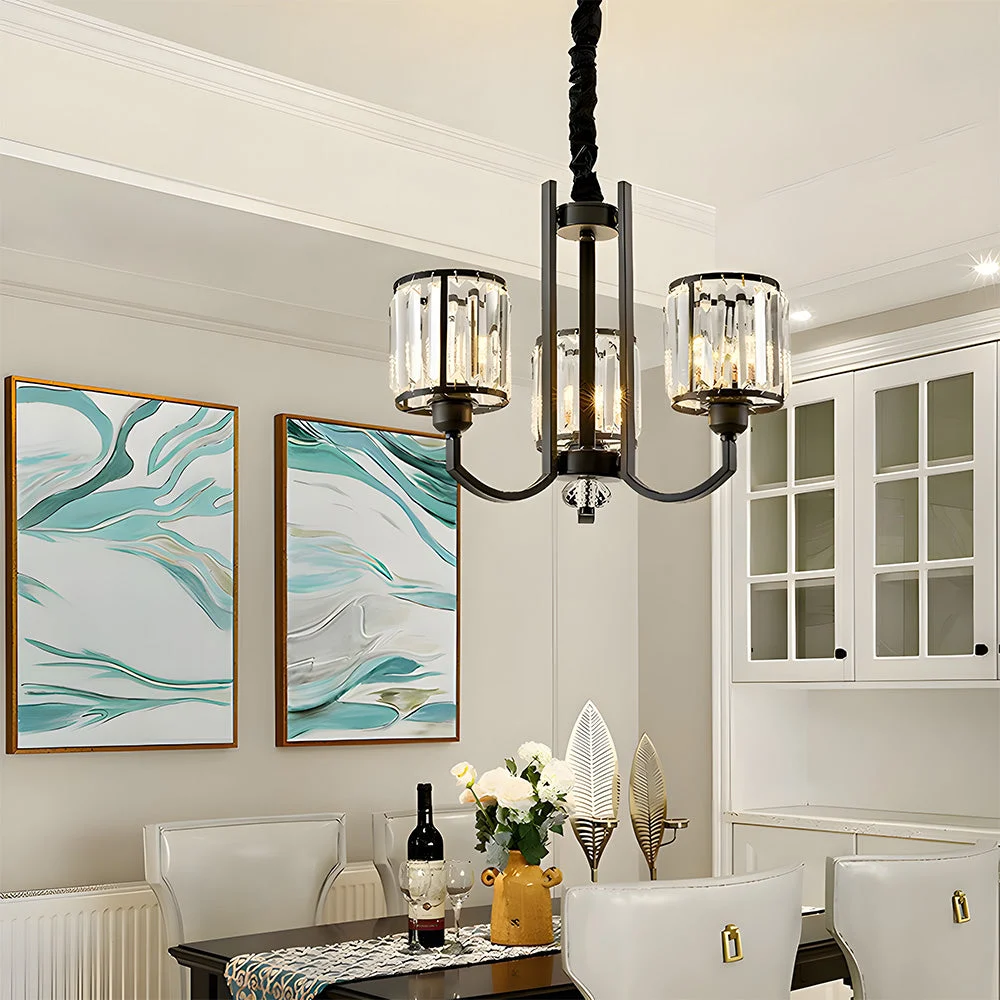 Sinea - Lámpara Colgante de Cristal Chic para Sala de Estar – Diseño Elegante y Sofisticado