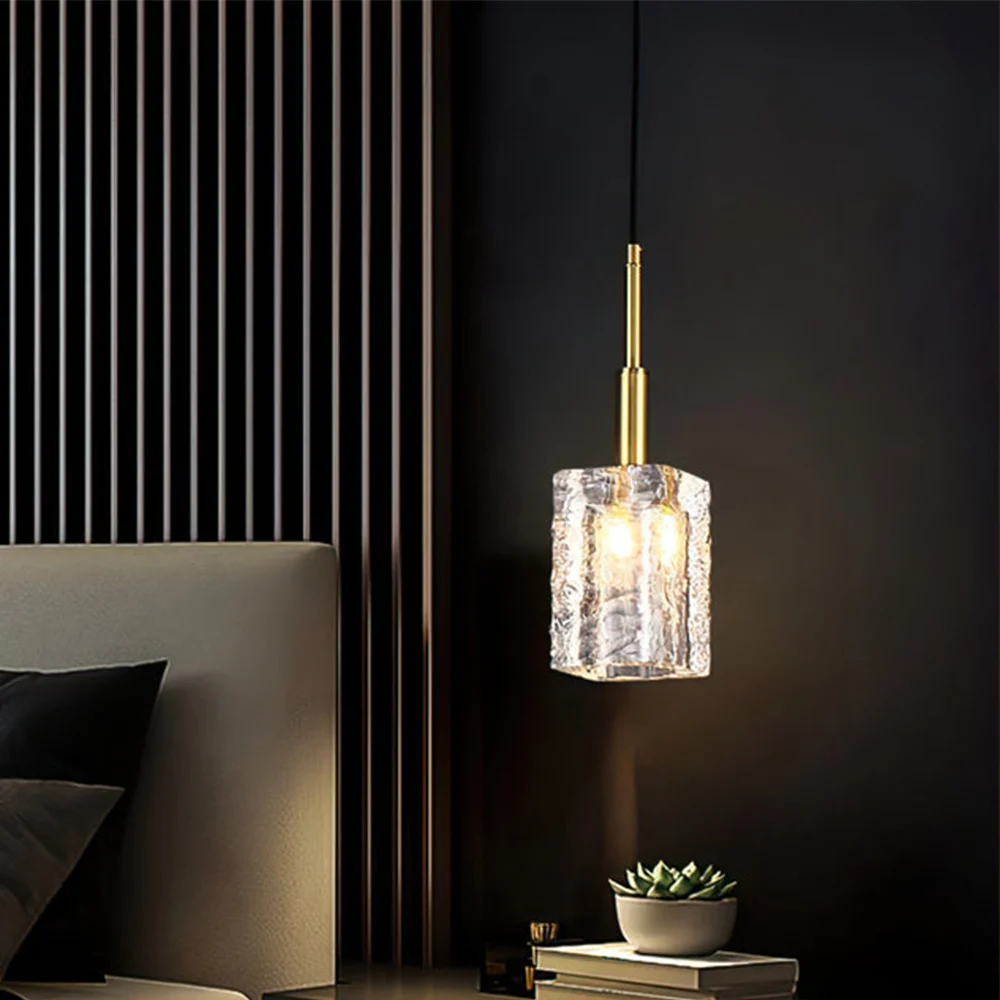 Norae - Lámpara Colgante de Cristal Moderna para Techo - Iluminación Elegante y Ajustable para Sala de Estar y Comedor