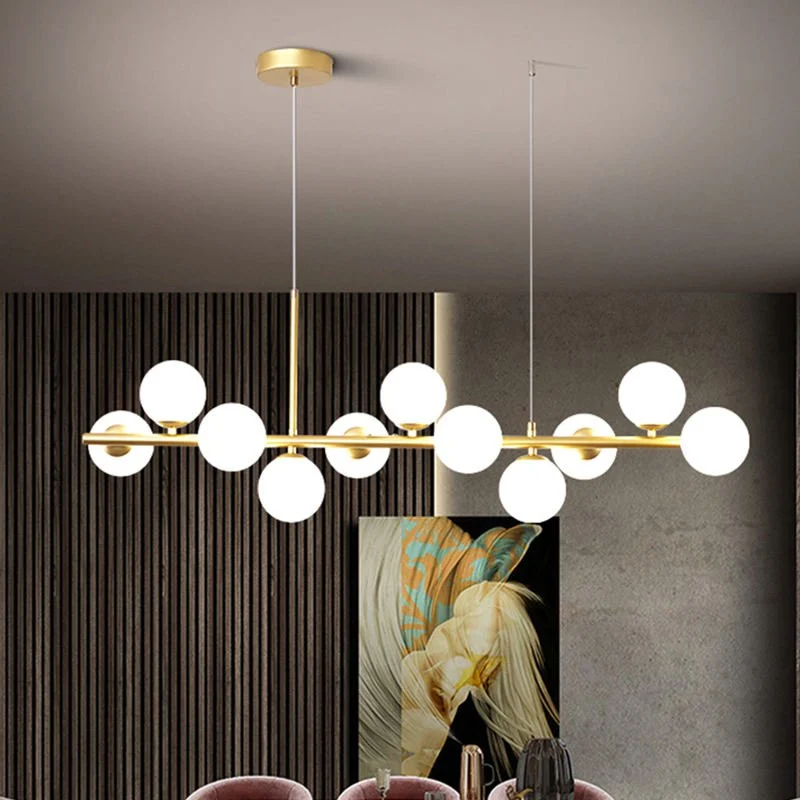 Arna - Lámpara Colgante de Lujo para Comedor - Diseño Elegante en Hierro y Vidrio - Altura Ajustable Ideal para Lamparas de Techo Modernas
