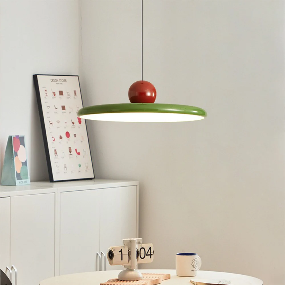 Virea - Lámpara Colgante de Metal Nordic Lola con Acabado Minimalista y Luz LED