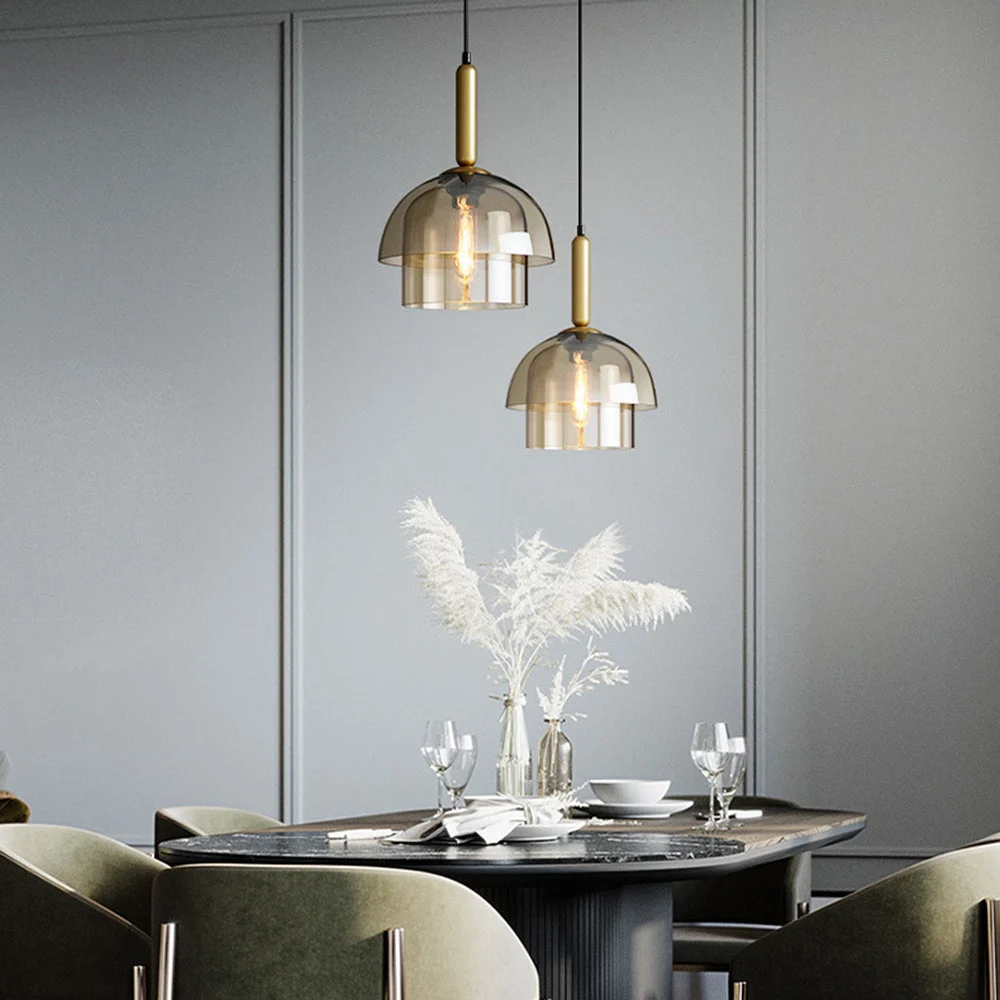 Linaya - Lámpara Colgante de Techo de Vidrio Moderno con Diseño Elegante – Doble y Triple Capa